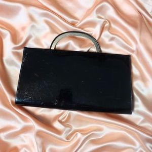 Vintage black patent leather bag by Honey Bag